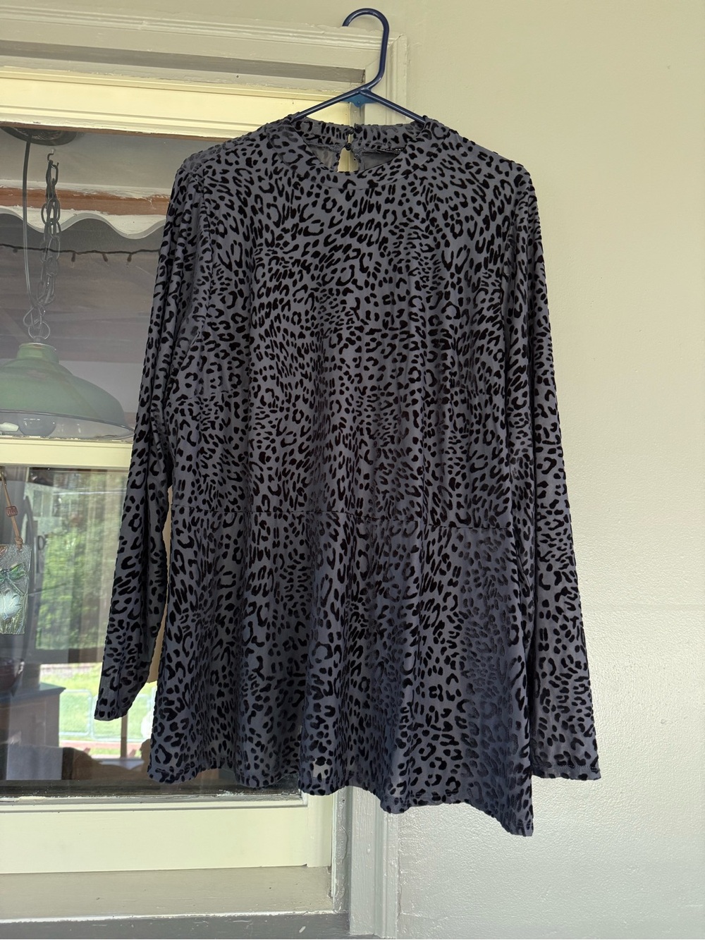 Lane Bryant Gray & Black Animal Print Tunic